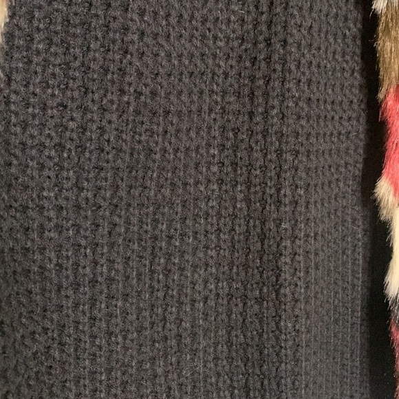 Chevron Faux Fur Bohemian 70s Glam Rock Long Vest Small Women new with tags - Picture 4 of 6